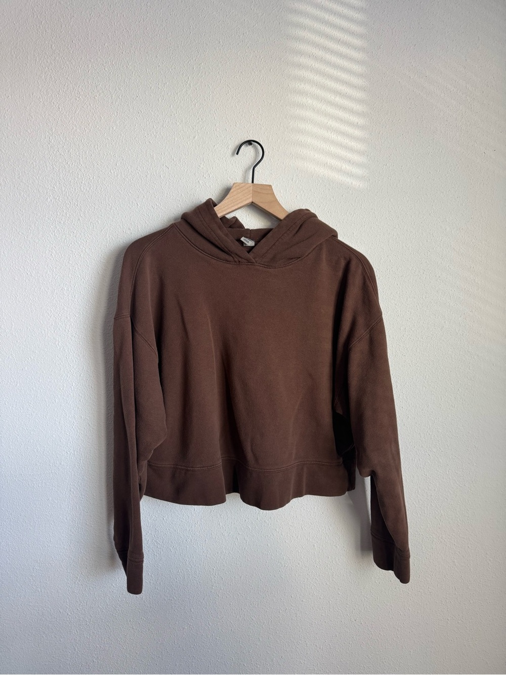 Cozy Brown Cropped Hoodie